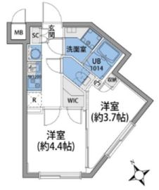 ルネサンスコート桜新町 202 間取り図