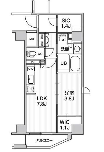 シーズンフラッツ新高円寺 304 間取り図