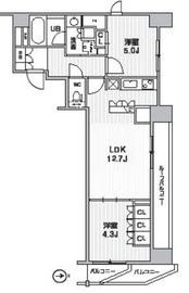 シーズンフラッツ新高円寺 603 間取り図