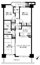 オーベルグランディオ ベイフロント 2階 間取り図