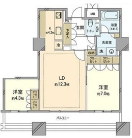 オリゾンマーレ 7階 間取り図