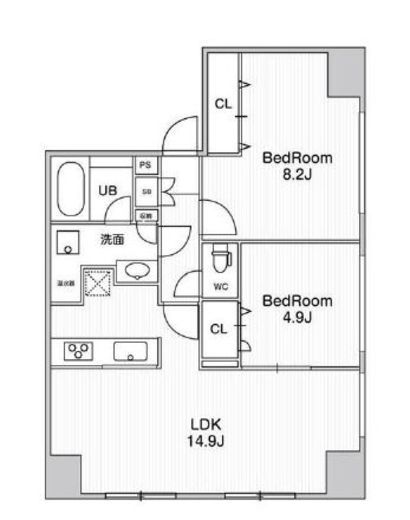 アーバンフラッツ池袋プレミアム 2501 間取り図