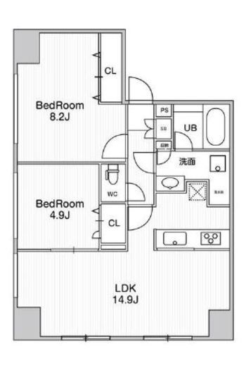 アーバンフラッツ池袋プレミアム 2504 間取り図