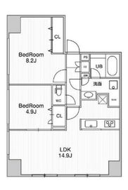アーバンフラッツ池袋プレミアム 2504 間取り図