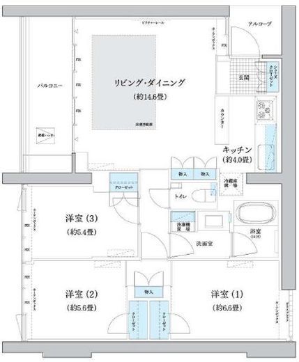 ガーデニエール砧ウエスト 327 間取り図