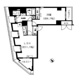 レジディア横濱馬車道 801 間取り図