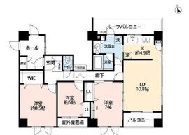明石町パークハウス 10階 間取り図