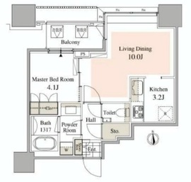 タワーコート北品川 1009 間取り図