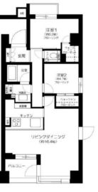 ディアナコート都立大学 3階 間取り図