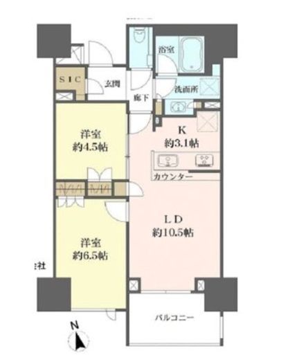 シティテラス目白 6階 間取り図
