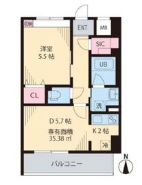 グリーンリーフ西早稲田 303 間取り図