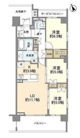 ドレッセあざみ野セリーズ 5階 間取り図