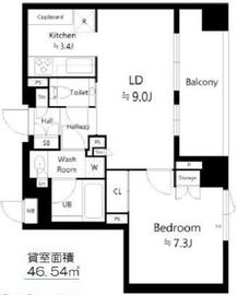 アトラス白金台レジデンス 4階 間取り図