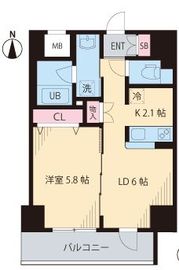 グリーンリーフ西早稲田 101 間取り図