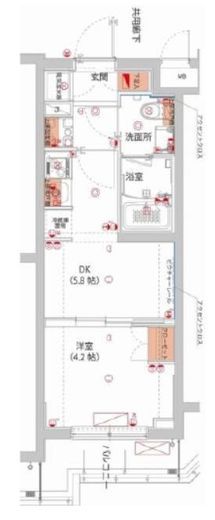 ハーモニーレジデンス武蔵小杉フォレストスクエア 217 間取り図