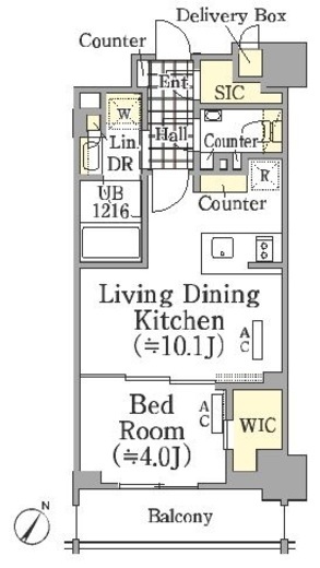 ザ・パークワンズ三軒茶屋 4階 間取り図