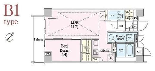 MAISON SENZOKUIKE 201 間取り図