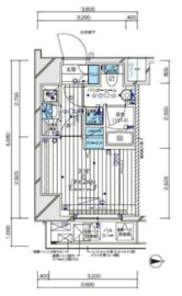 メインステージ東神奈川Ⅱ 6F1 間取り図