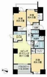 レグノ・ドウェル亀戸 7F1 間取り図