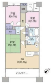 コットンハーバータワーズベイイースト 3階 間取り図