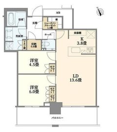 ザ・タワー横浜北仲 23階 間取り図