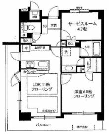 エフィーナ南麻布 6階 間取り図