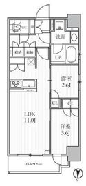 シーズンフラッツ菊川WEST 501 間取り図
