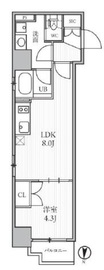 シーズンフラッツ菊川WEST 203 間取り図