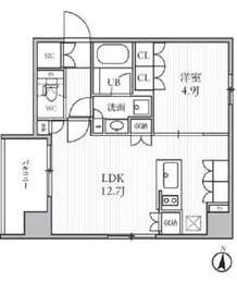 シーズンフラッツ菊川WEST 404 間取り図