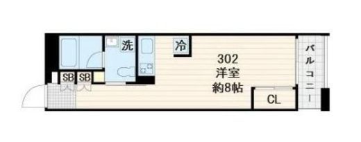 LUMIEC un Sakurashinmachi North (ルミークアン桜新町ノース) 302 間取り図