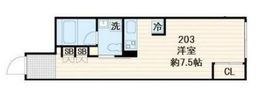 LUMIEC un Sakurashinmachi North (ルミークアン桜新町ノース) 203 間取り図