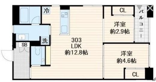 LUMIEC un Sakurashinmachi North (ルミークアン桜新町ノース) 303 間取り図