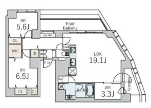 GranDuo下北沢12 602 間取り図