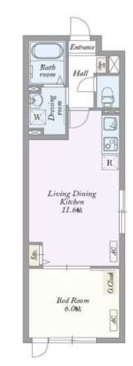 新宿WEST PLACE 202 間取り図