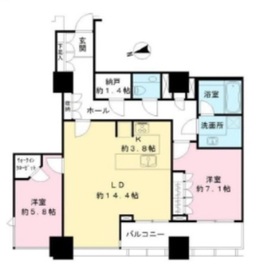 シティタワー高輪 28階 間取り図