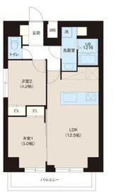 レオーネ錦糸町 801 間取り図