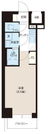 レオーネ錦糸町 201 間取り図