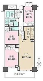 代々木山手パークハウス 5階 間取り図