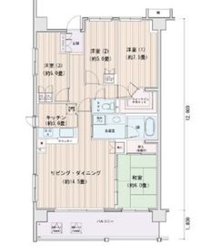 エスティメゾン豊洲レジデンス D740 間取り図