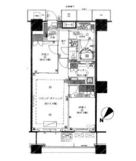 ザ・東京タワーズ シータワー 8階 間取り図