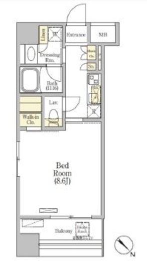 プラージュベイ横濱関内 301 間取り図
