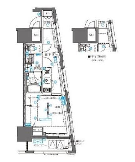 ZOOM横浜桜木町 10階 間取り図