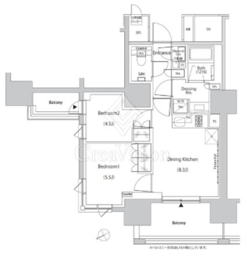 ザ・パークハビオ目白タワー 1301 間取り図