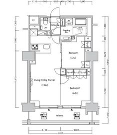 ザ・パークハビオ目白タワー 1901 間取り図