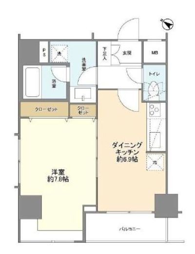 アールケープラザ横浜Ⅴ 6階 間取り図