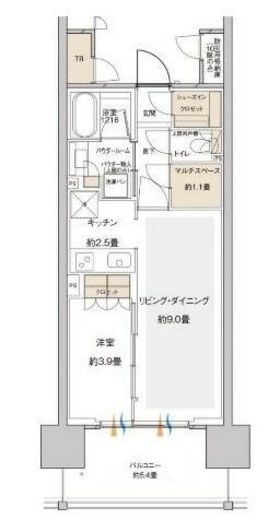 MJR深川住吉 12階 間取り図