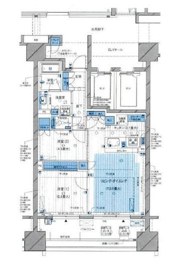 ブランズ東雲 10階 間取り図