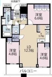 パークタワー新川崎 38階 間取り図