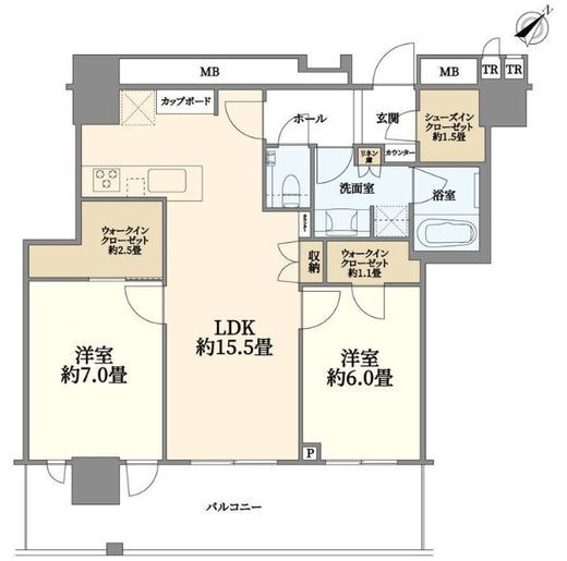 ミッドタワーグランド 20階 間取り図