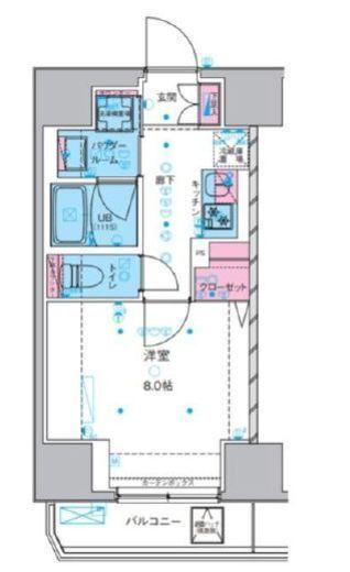 ジェノヴィア上野3スカイガーデン 9階 間取り図